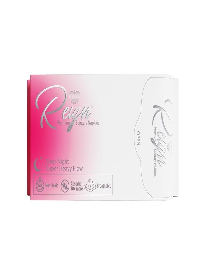 Reign Over Night Super Heavy Flow with Wings Sanitary Napkin for Women, Super Absorbent Pads (7 Count, 1 Pack) - Image 1